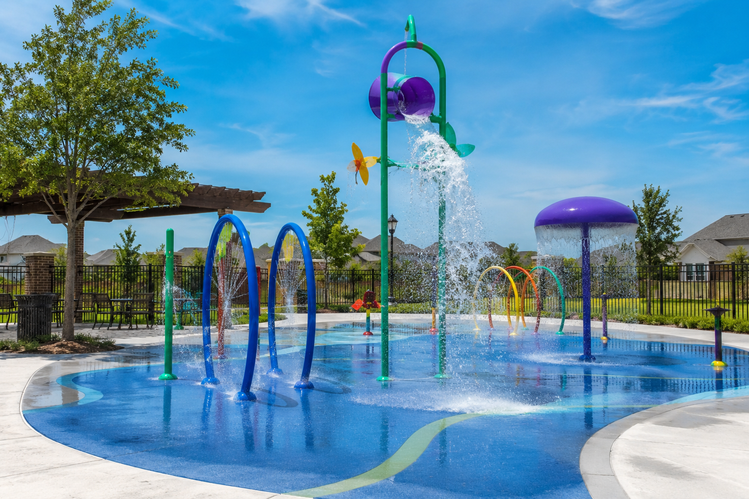 Splash pad y juegos acuáticos